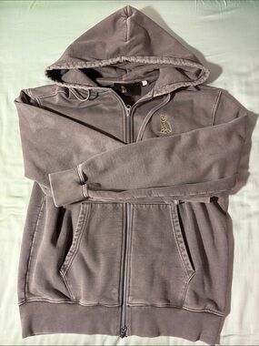 OVO Brown Hoodie Zip-Up with Gold Owl Logo